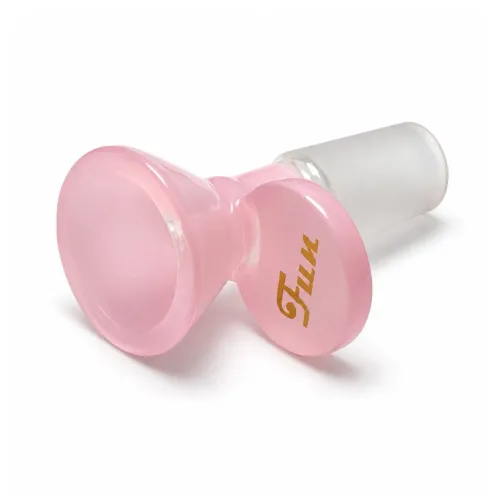 Fortune Fun Milky Glass Bowl Piece with Handle - Pink