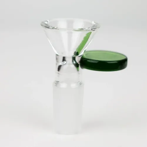 Glass bowl with Color round handle - Green