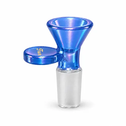 Fortune Glass Bowl Piece with Handle - Blue
