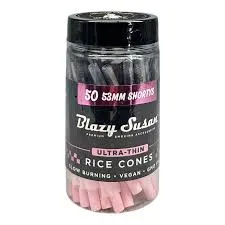 Blazy Susan Ultra Thin Rice Cones - Shorty (53mm) 50 Count