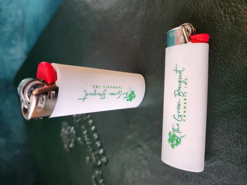 Green Bouquet Bic Lighter