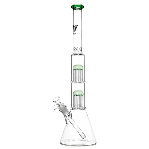 18" Titan Glass Dual Perc Beaker
