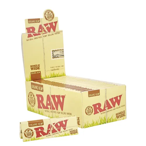 RAW Organic Hemp Single Wide Papers