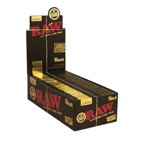 RAW Black Single Wide Rolling Papers