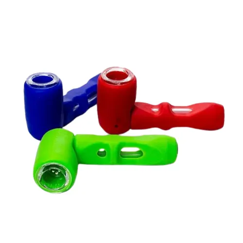 Silicone Hand Pipe with Glass Bowl