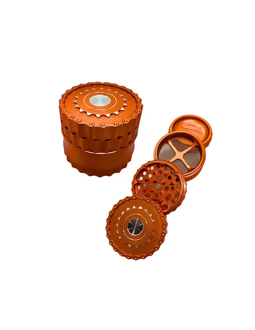 Medium Gearwheel 4 Parts Grinder - Orange