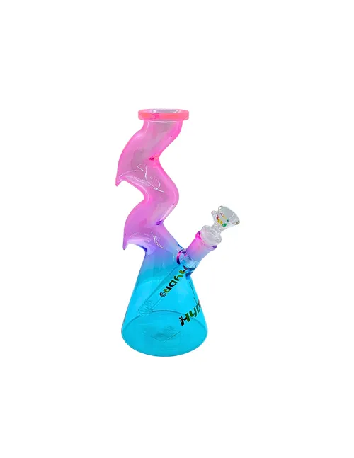 10.4" HYDRO Zig-Zag Beaker Glass Bong | Pink + Blue