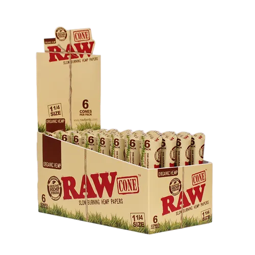 Raw Organic Hemp Cones | 1¼ 6-pack