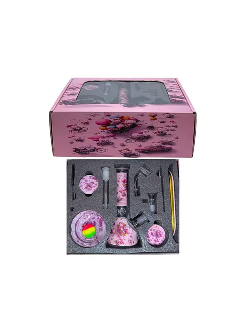 8 Pcs Accessories Rolling Gift Set | Pink Kitty Kawaii Journey