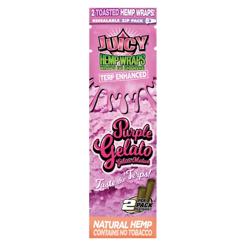 Juicy Jay's Hemp Wraps | Purple Gelato TERP Enhanced 2-pack
