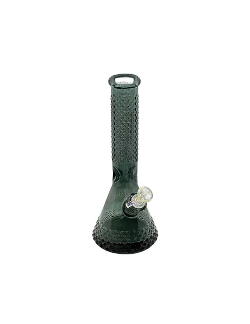 12" Prism Pattern Glass Bong | Grey