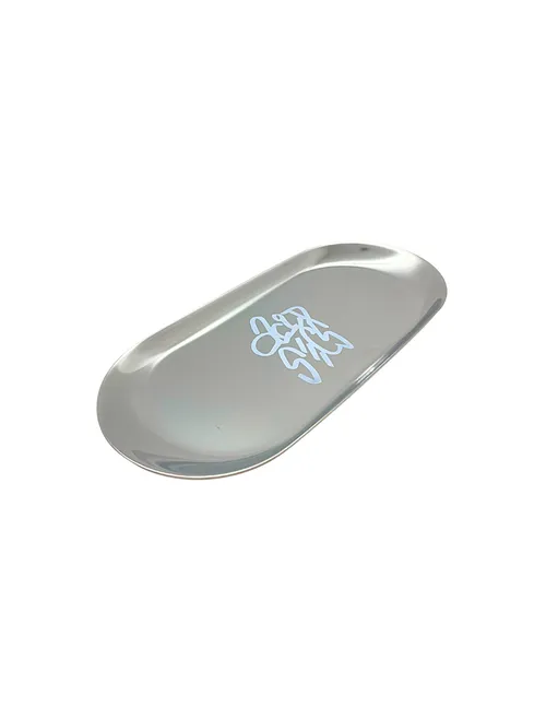 Oval Metal Tray | Silver