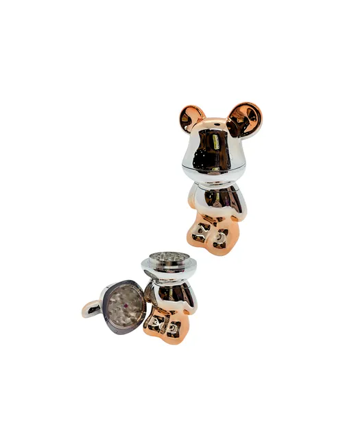 3-Piece Bear Design Metal Grinder | Apricot