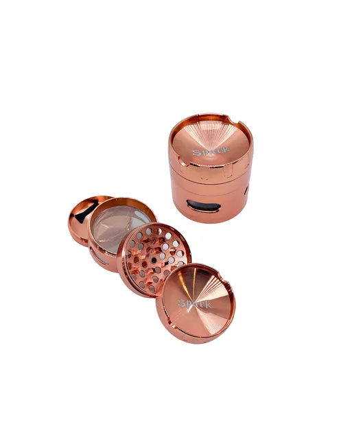 Medium Spark 4 Parts Grinder w/ Side Window | Rose Gold