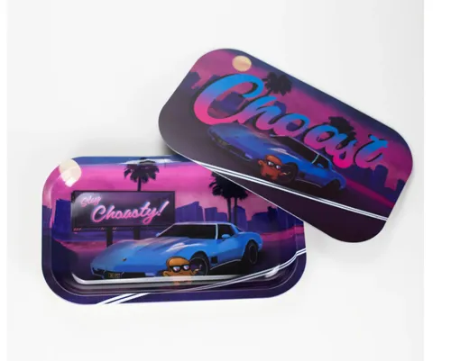 Medium Rolling Tray + Magnetic Lid | Miami Vice
