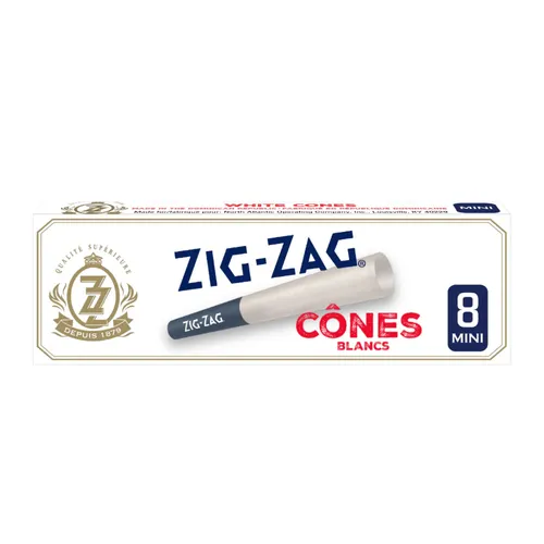 Zig-Zag White Cones - Mini (8 Pack)