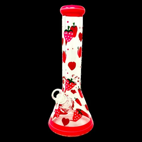 14" Strawberry Beaker Bong