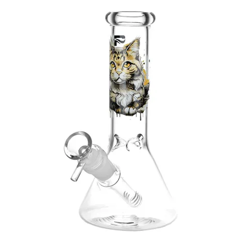 Pulsar Majestic Cat Glass Beaker - 7.75" / 14mm