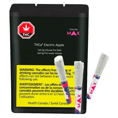 WEED ME MAX - THCA2 Electric Apple Infused PR 3x0.5g WEED ME MAX - THCA2 Electric Apple Infused PR 3x0.5g
