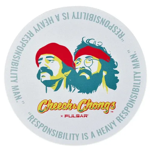 8" Cheech & Chong x Pulsar Fabric Dab Mat - Responsibility