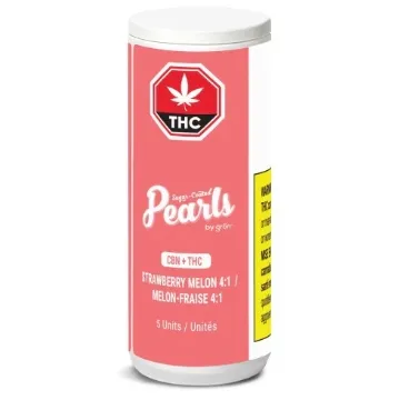 Pearls by grön - CBN:THC Strawberry Melon 4:1 Hybrid -5 Pack