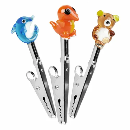 3" Glass Animal Roach Clips - assorted animals 3" Glass Animal Roach Clips - assorted animals