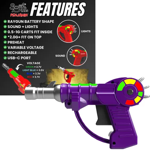 Smyle Labs Raygun Penjamin 510 Battery - Purple