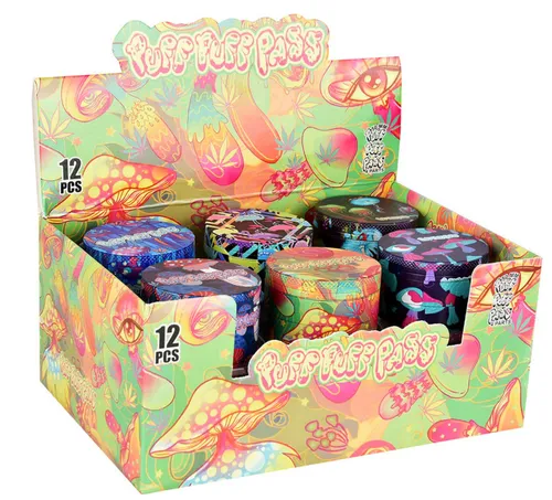 Psychedelic Mushroom Grinder 2" (Various Designs)