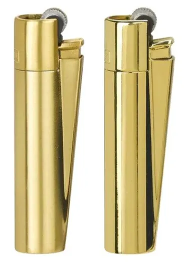 Clipper Metal Lighters - Gold/Black