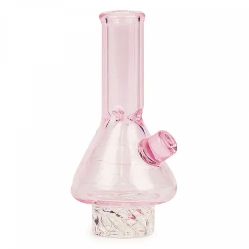 Red Eye Glass Beaker Whirlpool Carb Cap (Fits 25mm Bangers) - Pink