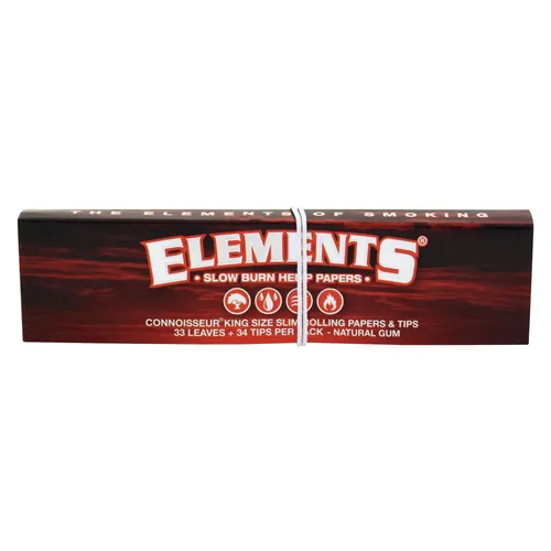 Elements - Slow Burning Rolling Papers with Tips -  King Slim