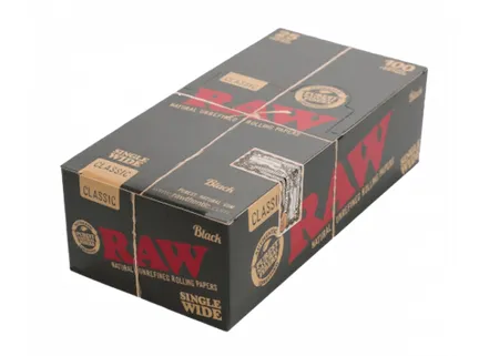RAW - Black Classic Rolling Papers - Single Wide