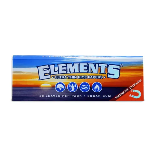 Elements Thin Rice Rolling Papers  1 1/4