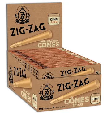 Zig Zag - Unbleached Pre Rolled Cones - 3PC