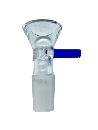 Glass GEAR Cone Handle Male Bowl | Blue
