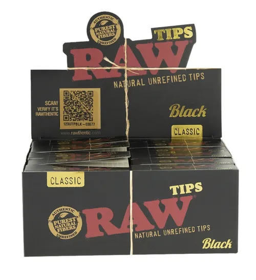 Raw - Black Filter Tips 50 Pack