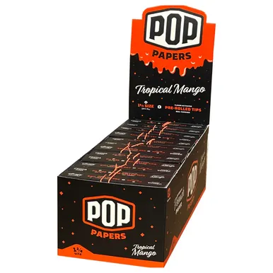 Pop Paper 1 1/4 Paper and Flavoured Tips - 24ct (Tropical Mango)