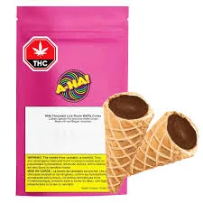 Milk Chocolate Live Rosin Waffle Cones - 2 x 5mg Milk Chocolate Live Rosin Waffle Cones - 2 x 5mg