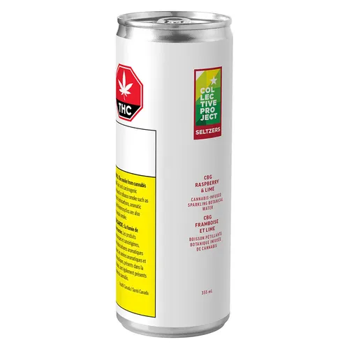 Collective Project - CBG Raspberry & Lime Sparkling Botanical Water - Hybrid - 7135-355ml Collective Project - CBG Raspberry & Lime Sparkling Botanical Water - Hybrid - 7135-355ml
