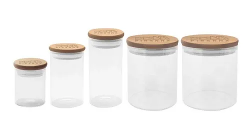 Piranha - 400ml Glass Jar w/ Bamboo Lid