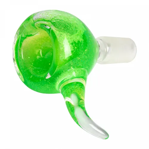 Red Eye Glass 14mm Sparkle Liquid Bowl Piece - Green