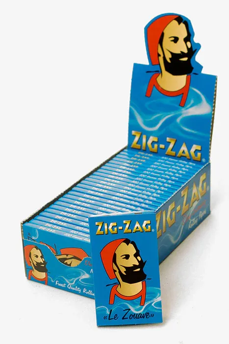 Zig Zag Blue 1 1/4" Slow-burning Rolling Paper