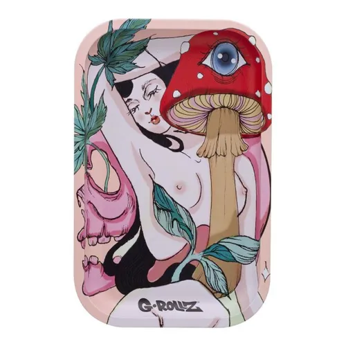G-Rollz Mushroom Lover Metal Rolling Tray