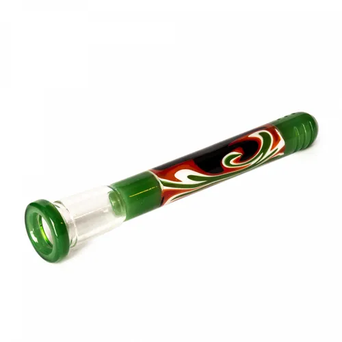 Red Eye Glass 130mm Jade Green Wig-Wag Diffuser Downstem