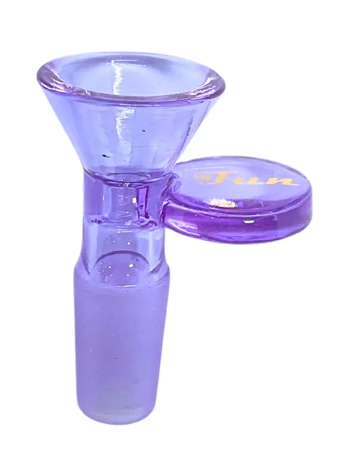 Glass Flat Handle Male Bowls - Glass Flat Handle Male Bowl | All Purple (1)
