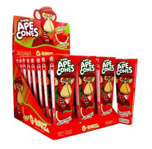 G-Rollz Ape King 3 Pre Rolled Cones - Watermelon Splash