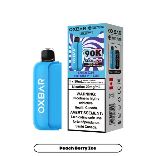 Rocky Vapor Oxbar Maglink - Ice Series - Peach Berry Ice 90k