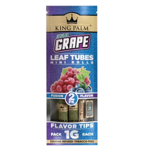 King Palm Leaf Tube Mini Rolls Blue Grape