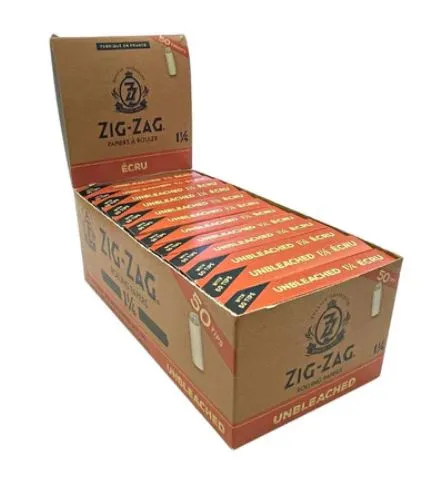 Zig Zag - Unbleached- 1 1/4" Paper and Unbleached Tips