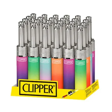 Clipper Mini Tube Lighters Metallic Gradient Colours
